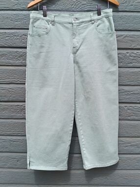 Sonoma Sage Green Stretch Denim Capris